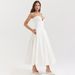 2024 Spring New Sexy Long Strapless V-neck Fishbone Waist A-line Dress For Women_ecoleips.com