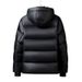 Unisex Metallic Black Short Puffer Jacket - 550fp Duck Down, Windproof & Thermal, Shiny Outer Shell For Winter (S-3xl)_ecoleips.com