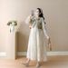 Autumn New Korean Fashion Vest Lace Maternity Dress_ecoleips.com
