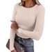 2025 Cross-Border Y2K European And American Fashion Women's Long Sleeve Ribbed Slim Fit New Top_ecoleips.com