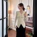 girl French V-neck Cross Sweater Black Knitted For Women Autumn Long Sleeve Elegant Slim Fit Unique And Exquisite Small Top_ecoleips.com