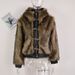 Faux Fur Zip-Up Jacket With Metal Buckles Oversized Streetwear Coat Hooded Winter Outerwear For Women_ecoleips.com
