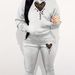 Women's Autumn And Winter Casual Fashion Leopard Print Heart-shaped Pattern Printed Thick Velvet Warm Hooded Sweatshirt+sweatpants Set-683_ecoleips.com