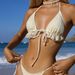 Women's Clothing New Sexy Backless Lace Swimsuit Female Strap Solid Color Three Piece Bikini_ecoleips.com