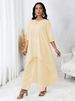 Spring And Autumn Large-size Women's Clothing Irregular Hem Solid Color Simple Round Neck Dress_ecoleips.com