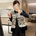 girl UNMUN Chinese National Style Button Vest Women's Sleeveless Jacket 2025 Autumn Winter New Stand Collar Retro Ink_ecoleips.com