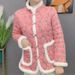 girl Northeast Jacket Women Winter New Chinese Style Fleece-Lined Small Floral Coat For Mothers Middle-Aged And Elderly Tang_ecoleips.com