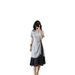 Vacation-style T-shirt Polka Dot Dress, Women's Summer With A Strong Sense Of Verticality, Plus-size Short-sleeved_ecoleips.com