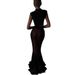 Women's Clothing Long Sleeve Satin Top Suit Loose Stretch Yarn Mesh Skirt Two-piece Set_ecoleips.com