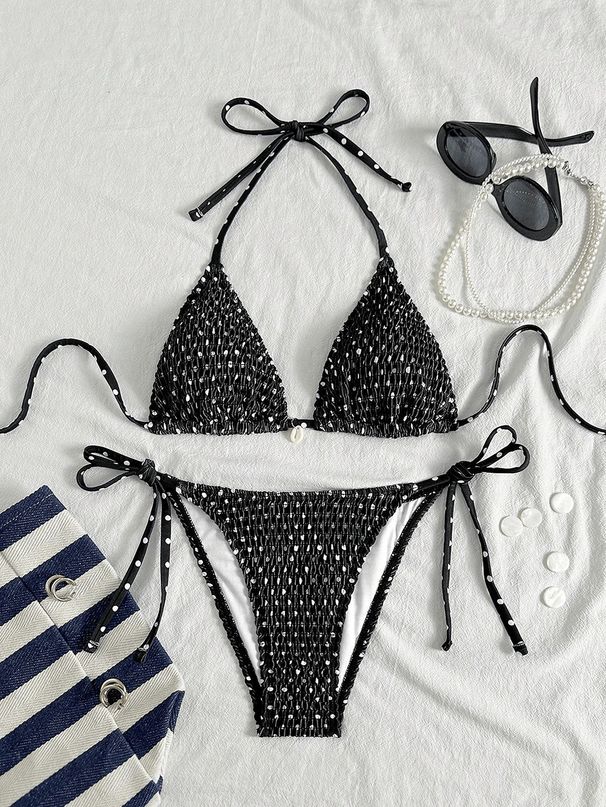 Sexy Backless High Waist Bikini Set Swimwear for Women with Adjustable Straps Comfortable And Stylish Beachwear for Summer Vacation_ecoleips.com