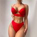 Women's Clothing Swimsuit One Piece Steel Support Hard Cover Nylon Solid Color Hollow Sexy Bikini_ecoleips.com