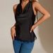 Elegant Office Ladies Satin Halter Neck Tops Women 2026 Sexy Off Shoulder Lace Camisole Female White Top Fashion Clothing Blouse_ecoleips.com