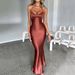 Women's Clothing Sexy Long Skirt One Shoulder Slit Dress Temperament Elegant Slim Dress Long Skirt Female_ecoleips.com