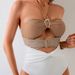Women's Clothing Solid Color One Piece Swimsuit Female Sexy Backless High Waist Swimsuit_ecoleips.com