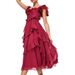 Women's Clothing Lace Backless Hollow Cake Skirt Ruffled Long Skirt_ecoleips.com