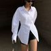 Women's Clothing White Long Sleeved Slim Shirt For Women Niche Design_ecoleips.com