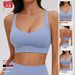 Crisscross Back Sports Bra – Breathable Yoga Top With Soft Brushed Lining | High-Support Workout Essential_ecoleips.com