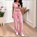 Women's Clothing Slim Fit Color Blocked Jacket And Straight Leg Trousers Set Spring Summer Two-Piece Outfit Short Sleeved_ecoleips.com