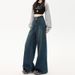 Retro Nostalgic Wide-Leg Jeans For Women, 2026 Spring New High-Waisted Versatile Slimming Lazy Drapey Floor-Length Pants_ecoleips.com