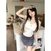 Retro Slim-fit Basic Cat-embroidered Tank For Women, Summer Sweet And Spicy Versatile Outerwear Top Ins_ecoleips.com