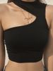 2024 Summer Sleeveless Sexy Women Girls Summer Vest Crop Top Shirt Blouse Casual Slim Black Tanks Hot S M L_ecoleips.com