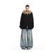 Women's Clothing Large Fur Collar Hooded Knit Cardigan Sweater For Women, Autumn Lazy Style, Zipper Coat For Couples_ecoleips.com