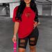 Women's Summer Sexy Sleeveless T-Shirt And Shorts Set V-Neck Hollow out Casual Comfortable Fashion Outfit_ecoleips.com