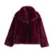 Women's Clothing Trendy Faux Fur Collar Jacket – Winter Streetwear Coat (Cream/Grey/Black/Wine, XS-L)_ecoleips.com