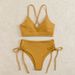 Women's Clothing Low Neck Bikini Swimsuit Sexy High Waist Triangle Hot Spring Split Swimsuit_ecoleips.com