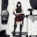 Women's Sexy Black Plaid Polka Dot Mesh Puff Skirt Irregular Style Summer 2025 New Arrival Dark Theme for Women_ecoleips.com