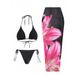 Women's Clothing Bikini Blouse Jacket Sexy Lily Fixed Edition Printing Swimsuit Three-piece Set_ecoleips.com