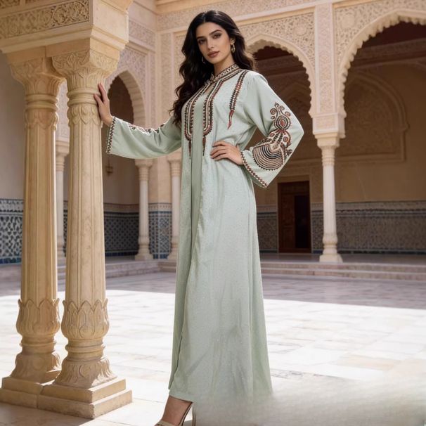 Women's Clothing Muslim Plus Size Women's Long Robe Dress Set African Style Abaya Summer Extra Large Size Women's Clothing_ecoleips.com