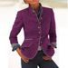 Women's Casual Style Wool Coat Multi Button Color Block Design Spring New Arrival Outerwear_ecoleips.com