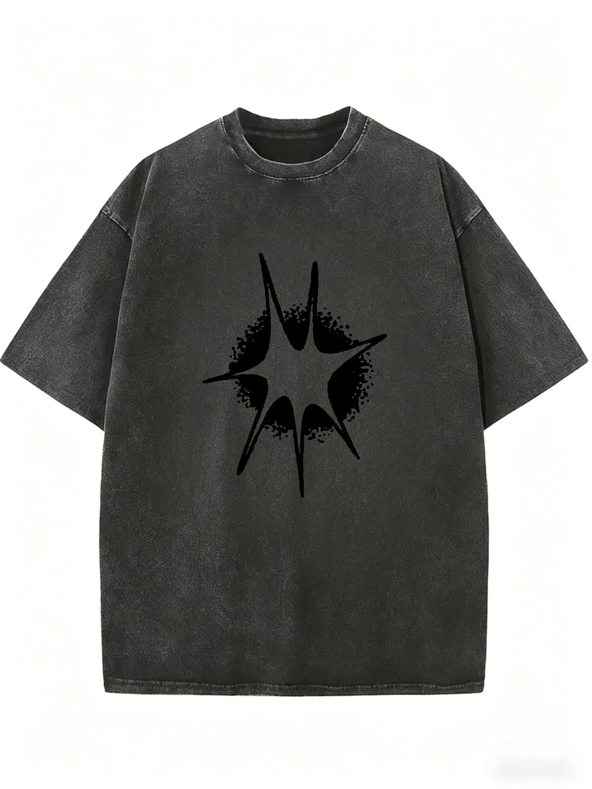 Vintage Distressed Oversized Tee, Unisex Streetwear Inspired Casual T-Shirt For Men & Women_ecoleips.com