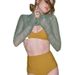 Women's Long Sleeve Swimsuit Ethereal Flattering Conceals Tummy Slimming Three Piece Set Ideal For Beach Hot Springs Small Bust Hot Spring Vacations_ecoleips.com