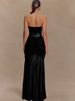 JULISSA MO Sexy Strapless See Through Lace Women Maxi Dress Green Backless Ruched Dress Summer Slim Elegant Party Evening Dress_ecoleips.com