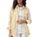 Aria Basics Aria Basics Summer Cross-border Women's Long-sleeve Shirt, Elegant Sophisticated For Commuting, With Lace Trim Bell Sleeves,_ecoleips.com