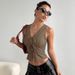 Women's Clothing New Lace Up Slim Fashion Top_ecoleips.com