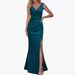 Women's Clothing V Neck Slit Evening Dress Cocktail Long Dress_ecoleips.com