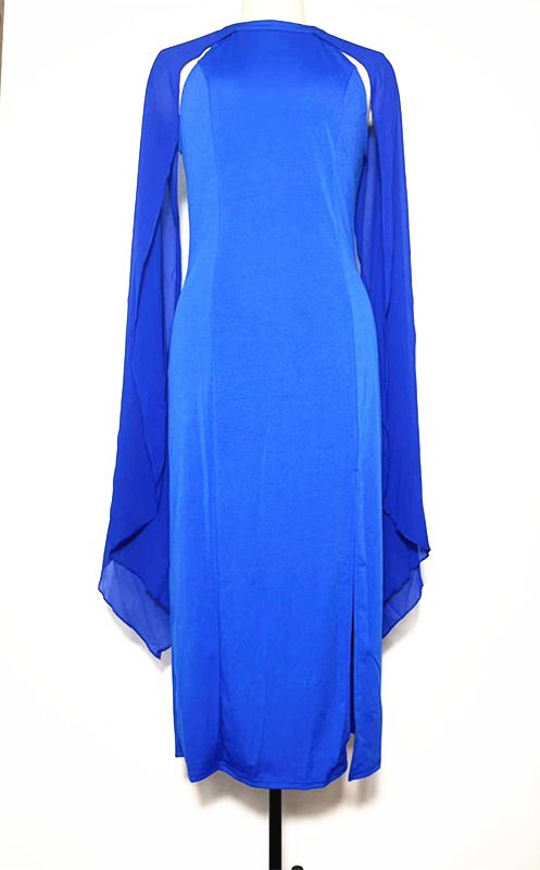 Women's Clothing Chiffon Splicing Dress Elegant Queen Style Dress_ecoleips.com