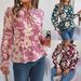 Women's Clothing Spring And Summer Casual Floral Lace Long Sleeve Chiffon Shirt Top_ecoleips.com