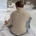 Women's Light Luxury Knitted Cardigan Solid Color Button Down Irregular Hem European American Style Top For Autumn_ecoleips.com