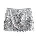 Aria Basics Aria Basics 2025 Winter Cross-Border Trade European And American Style Women's Sexy A-Line High Waist Bodycon Sequin Mini Skirt_ecoleips.com