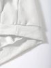 Vintage Style White Printed Hoodie - Oversized Unisex Pullover With Geometric Design, Casual Loungewear_ecoleips.com