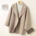 Women’s Double-Faced Wool Coat – Short Length, Elegant Audrey Hepburn Style, Premium Cashmere-Blend Blazer_ecoleips.com