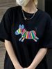 Oversized Women Tshirt Summer Fashion Drawn Printed Casual Short Sleeve Top Pullover Comfortable Plus Size Tee Trendy Outfit_ecoleips.com