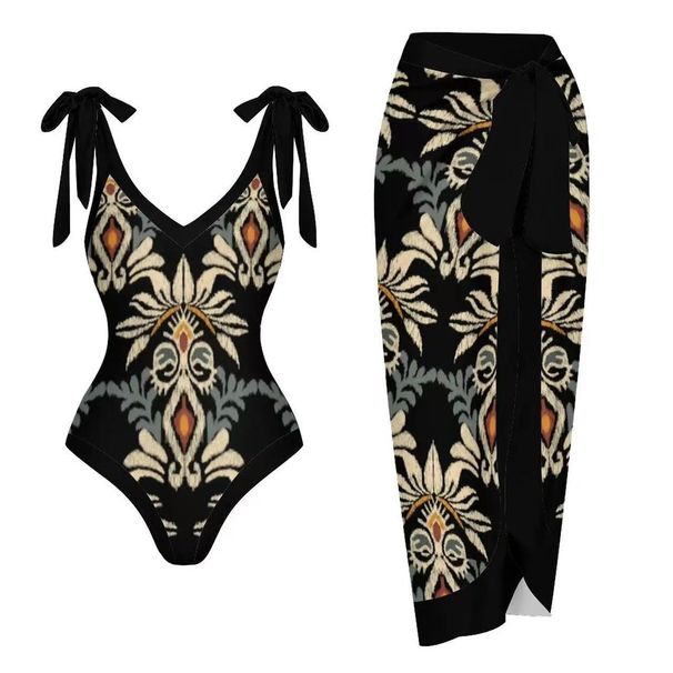Adjustable Apron One-Piece Swimsuit – Double Strap & Tummy Control Design (S-XL, 5 Prints) – UPF50+ & Quick-Dry Fabric_ecoleips.com