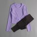 Sports Suit For Women, Long Sleeves, Tights, Sexy, Quick Drying T Shirts, Slimming Short Fitness Tops, Internet Celebrity Running Yoga Clothes_ecoleips.com
