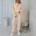 Women's Casual Sporty Two Piece Set Long Sleeved Sweatshirt & Jogger Pants Autumn Collection Comfortable Breathable Outfit_ecoleips.com