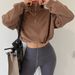 Women's Half-Zip High Neck Pullover Hoodie Loose Fit Running Gym Top Drawstring Breathable Athleisure Essential_ecoleips.com